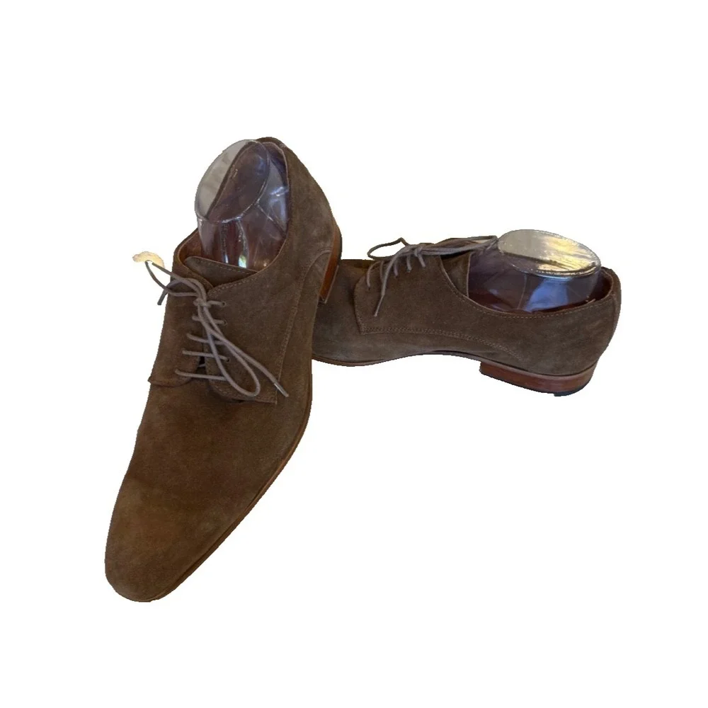 Van Dalen - Men's Brown Suede Oxford Shoes; Made in Portugal; EU 46; US 12